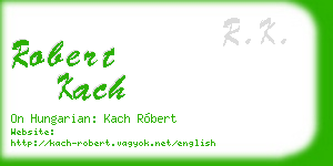 robert kach business card